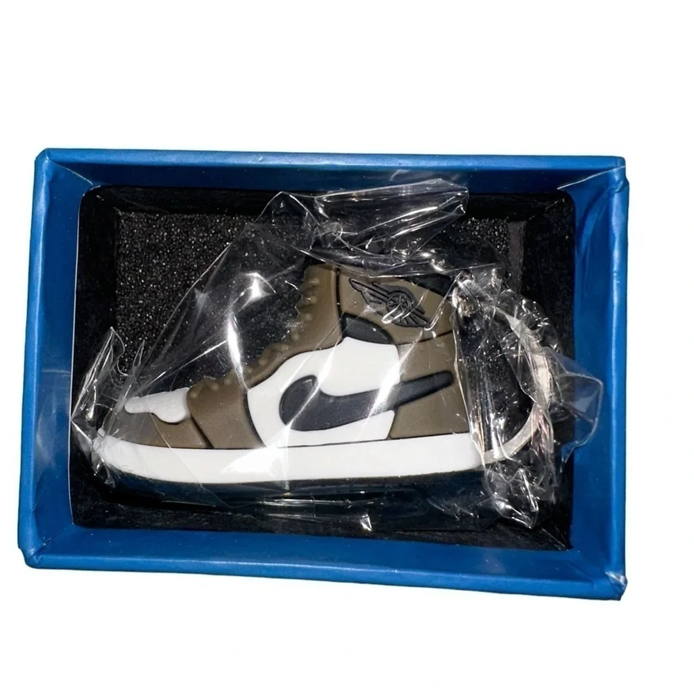 Air Jordan 1 High Top Nike Key Chain/ Bag Charm Grey, Black & White Comes w/box